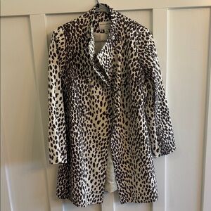 Banana Republic Brown and White Animal Print Trench Coat